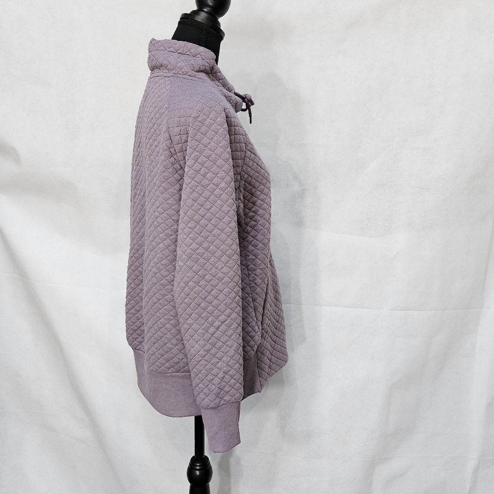 GreenTea Purple Pullover Sweatshirt 84% Polyester 14% Rayon 2% Spandex Sz M - Picture 5 of 7